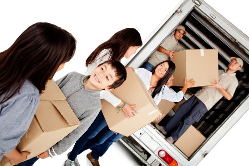 Local man with van service helping with a move in Woking town centre
