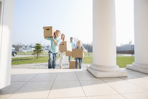 Team estimating a flat move using cubic-yard pricing
