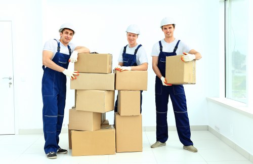 Moving team helping with a home removal in Woking