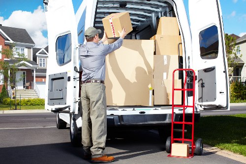 Removal team packing furniture for a Woking relocation